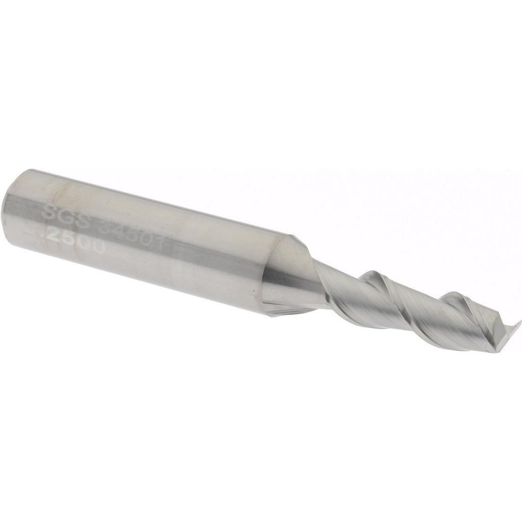 KYOCERA SGS PRECISION TOOLS Sgs 34501 Square End Mill 0.25 in 2 Flute Solid Carbide