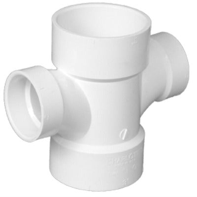 CHARLOTTE PIPE Charlotte Pipe Pvc 00429 1200HA Dwv Reducing Double Sanitary Tee