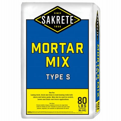 SAKRETE Sakrete 65302880 Type S Mortar Mix 80 Pounds