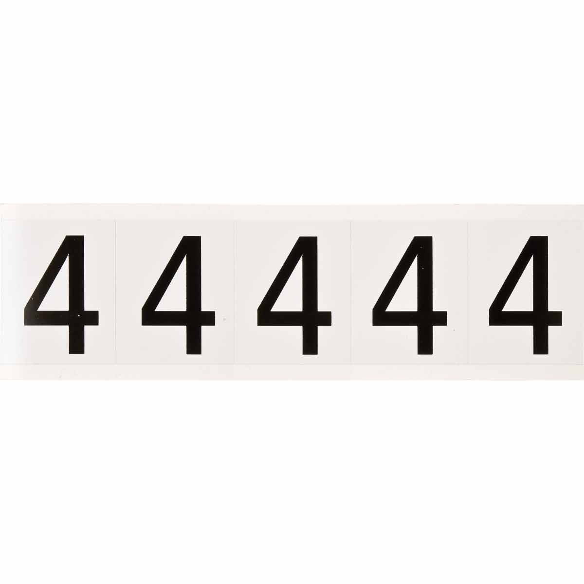 BRADY Brady 9714-4 Outdoor Numbers Vinyl Gloss Legend 4 Non-Reflective 2.25 H x 1.81 W in.