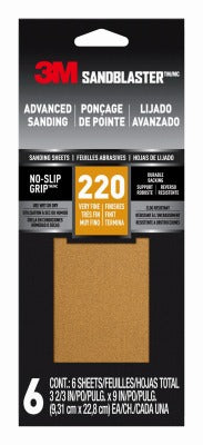 3M 3M Company 11220-G-6 220 Grit Sandpaper 6 Pack