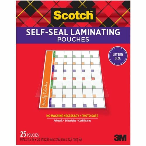 3M 3M MMMLS85425G Self-sealing Laminating Pouches 25 Pack
