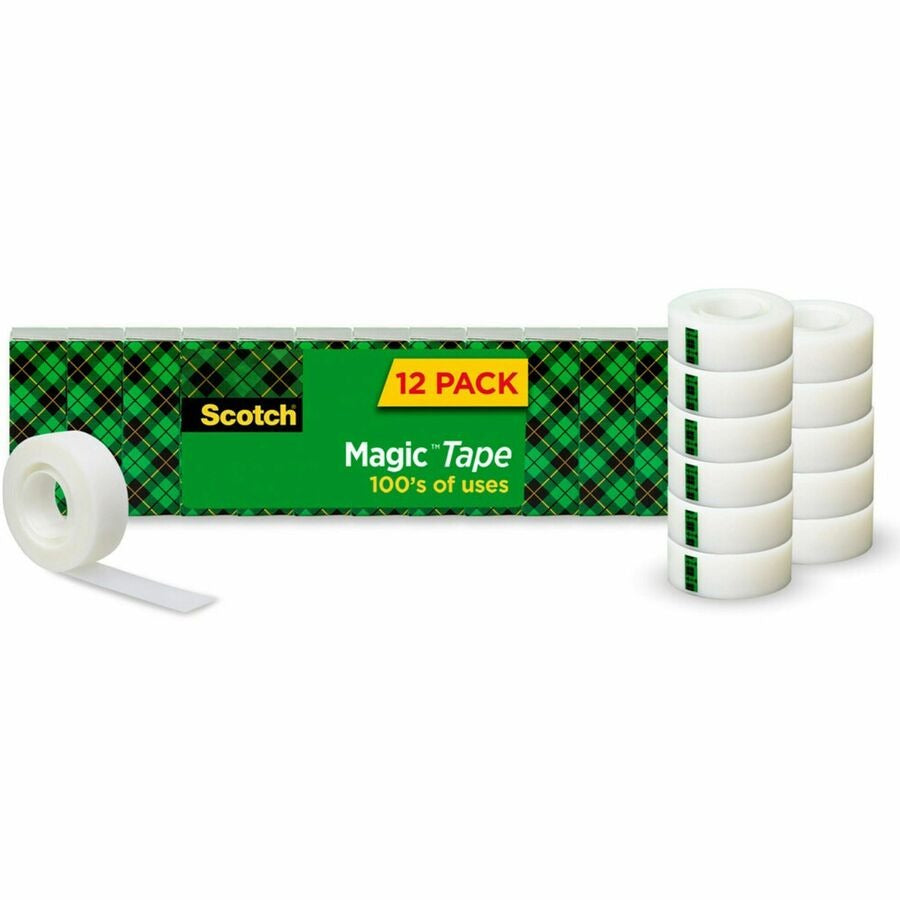 3M 3M MMM810K12 3/4 W Magic Tape 27.78 yd x 0.75 in 12 Pack 810K12
