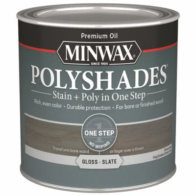 MINWAX Minwax 214984444 Polyshades Gloss Slate 1/2 Pint