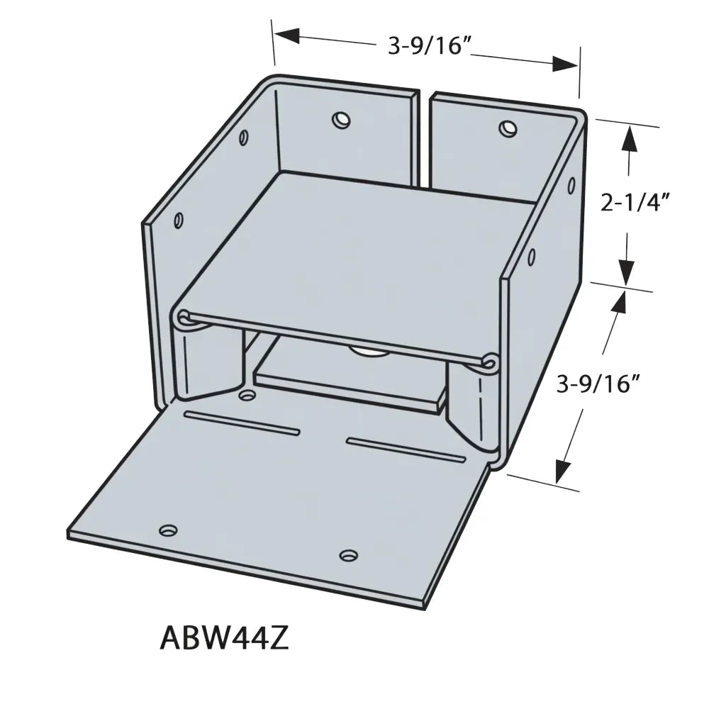 SIMPSON STRONG-TIE Simpson Strong-Tie ABW44Z Abw Post Base (Pack of 10)