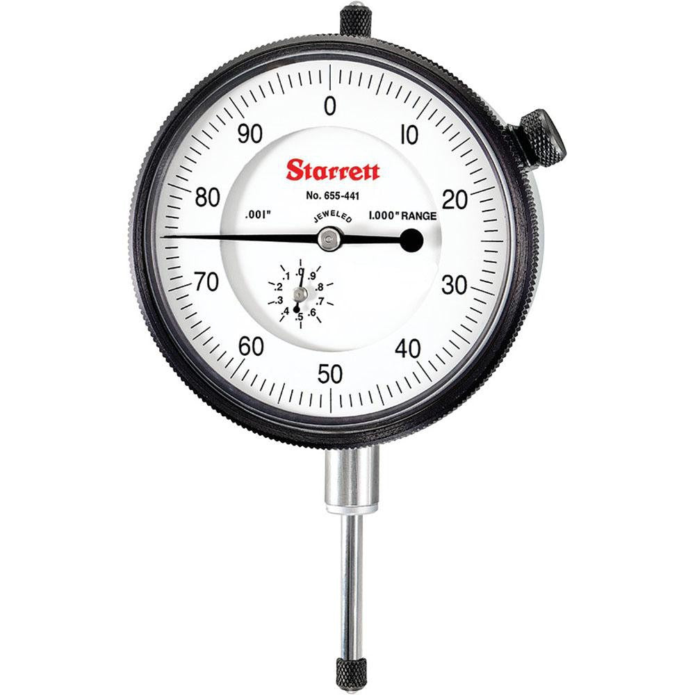 STARRETT Starrett 53613 Dial Drop Indicator 0-1 in 0.001 Grad Lug Back