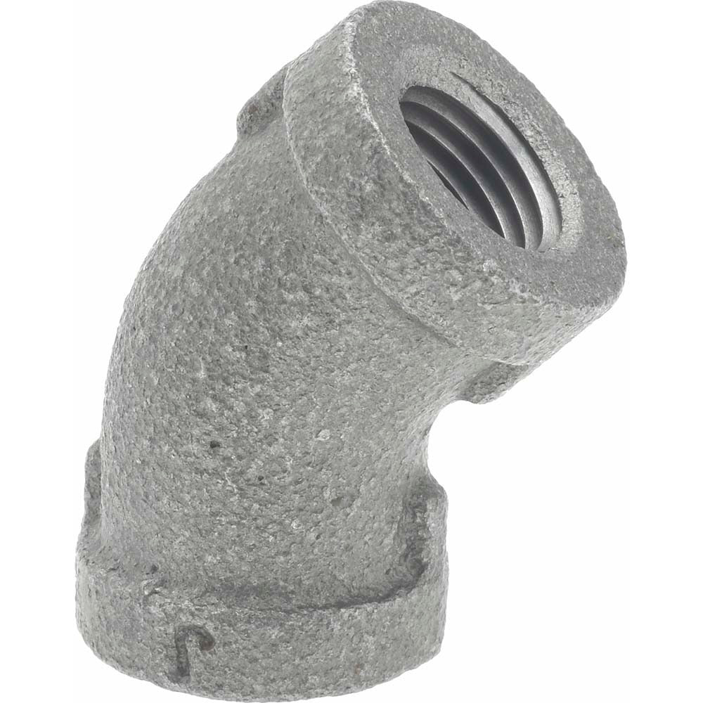 B&K MUELLER Bk Mueller 520-201HC 1/4 Inch 45 Degree Black Malleable Iron Elbow