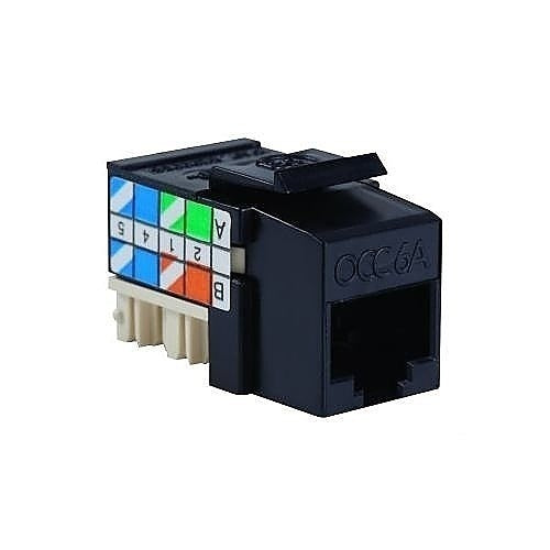 OPTICAL CABLE CORPORATION Optical Cable Corp. K6A08 CAT6A Keystone Jack Utp Orange