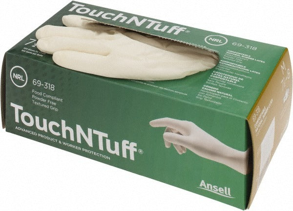 ANSELL Ansell 6931800M Touchntuff Latex Gloves 4.7 Mil Medium 100pk