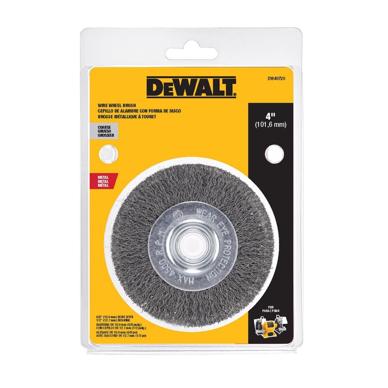 DEWALT Dewalt Accessories DW49720 Wire Wheel Brush 4 in Pack of 10