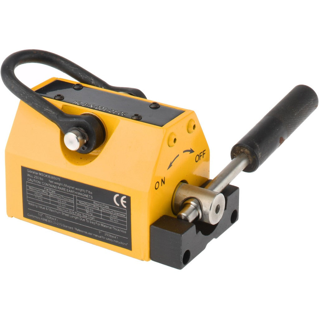 GIBRALTAR Gibraltar 1PLM-100-G Magnetic Lifter 250 Lb 1 Pole