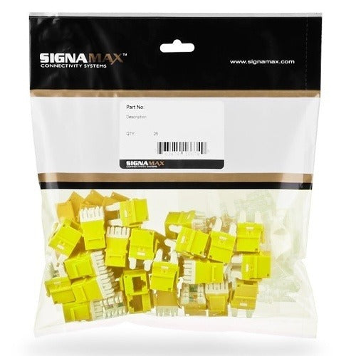 SIGNAMAX Signamax Inc. KJ458MT25-C6C-YE Cat 6 Keystone Jack