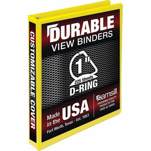 SAMSILL Samsill SAM16431 D-ring Binder 1 Inch 225 Sheet Yellow