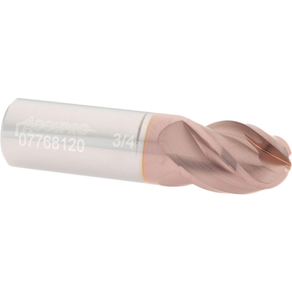 ACCUPRO Accupro 12184857 Ball End Mill 0.75in 4 Flute Solid Carbide