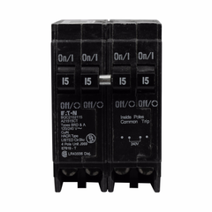 EATON BQC2302115 Quadplex Type BQC Molded Case Circuit Breaker, 120/240 VAC, 15 to 30 A, 10 kA Interrupt, 4 Poles, Common/LI Trip