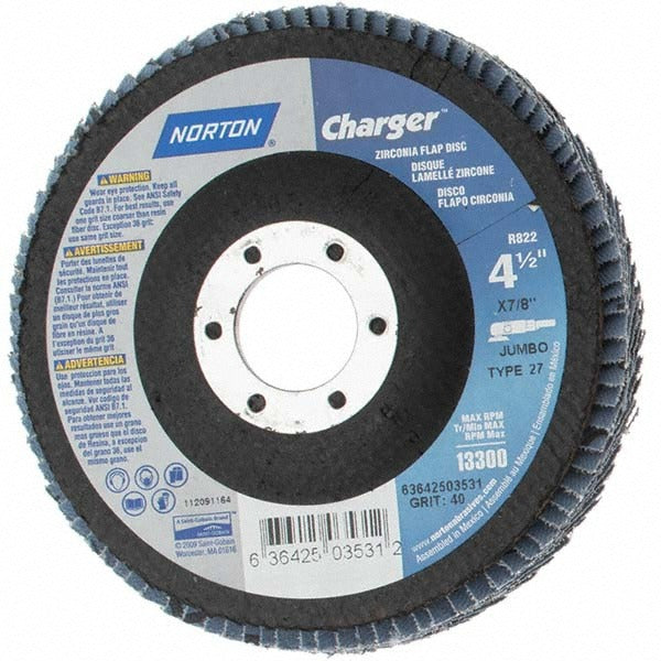 VALUE COLLECTION Value Collection N03531 Flap Disc 40 Grit Type 27 4.5 in