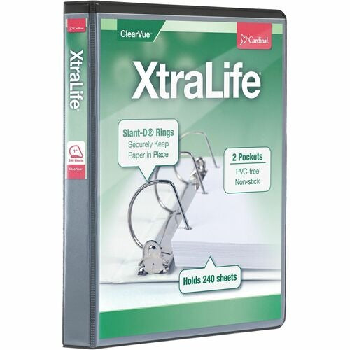 CARDINAL Cardinal CRD26301 1 Inch D-ring View Binder Black