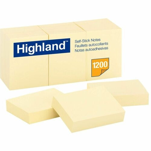 3M 3M MMM6539YW Self-stick Notes Yellow 1.5x2 in 100 Sheets