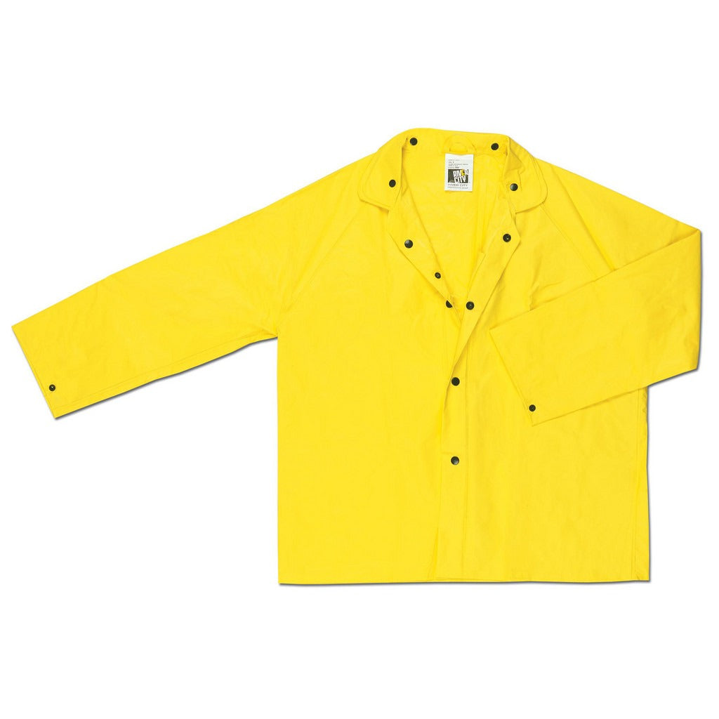 MCR SAFETY Mcr Safety 300JL Rain Jacket Large Yellow Polyester