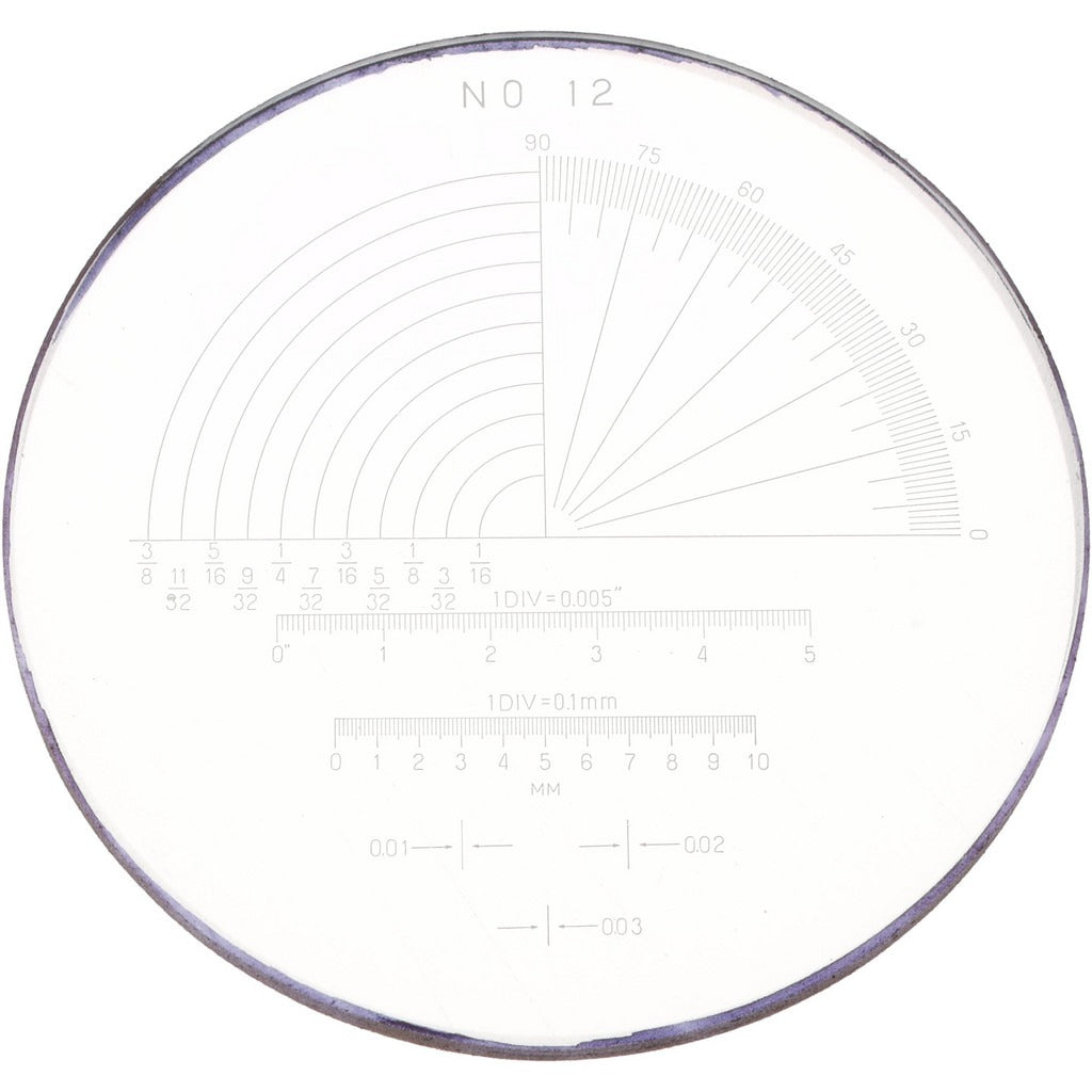 SPIROTHERM Spi 40-092-9 Optical Comparator Chart Reticle 1 in 7x