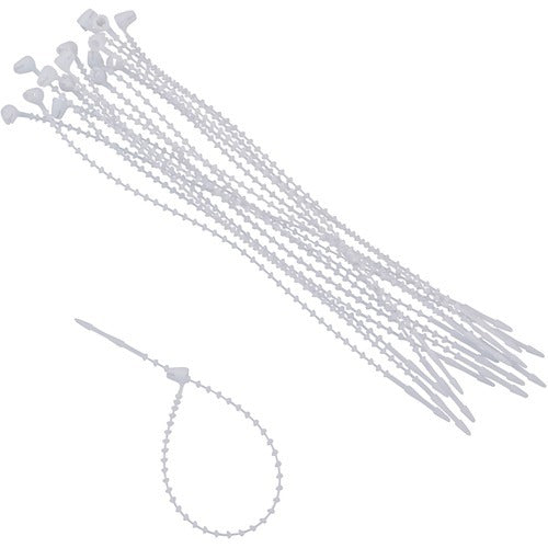 ADVANTUS Advantus Corp. AVT97535 Beaded Cable Ties White 250 Pack