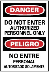 ACCUFORMNMC Accuformnmc ESD200RB Danger Do Not Enter Safety Sign