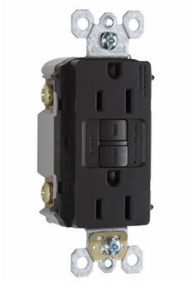 LEGRAND Pass Seymour 1597BKCCD12 Self-test Gfci Outlet 15A Black 12-pack