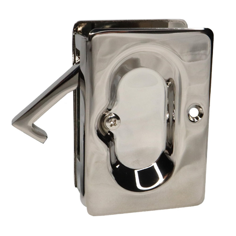 EMTEK Emtek 2101US14 Pass Pocket Door Lock Polished Nickel
