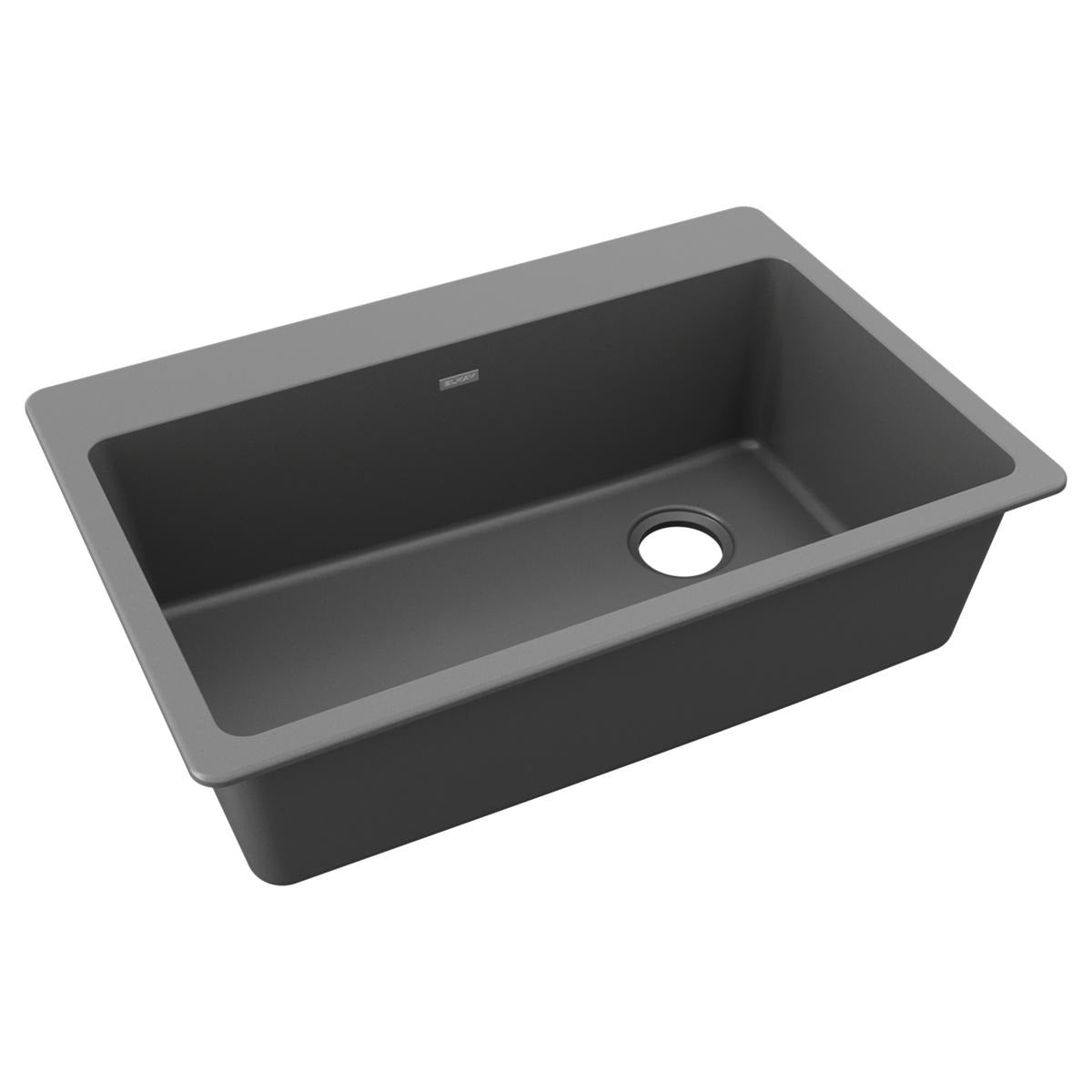 BSC PREFERRED Bsc Preferred ELG13322GY0 Drop-in Kitchen Sink Quartz Dusk Gray