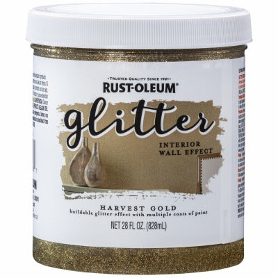 RUST-OLEUM Rust-oleum 360218 Brushable Glitter Paint Gold 1 Qt