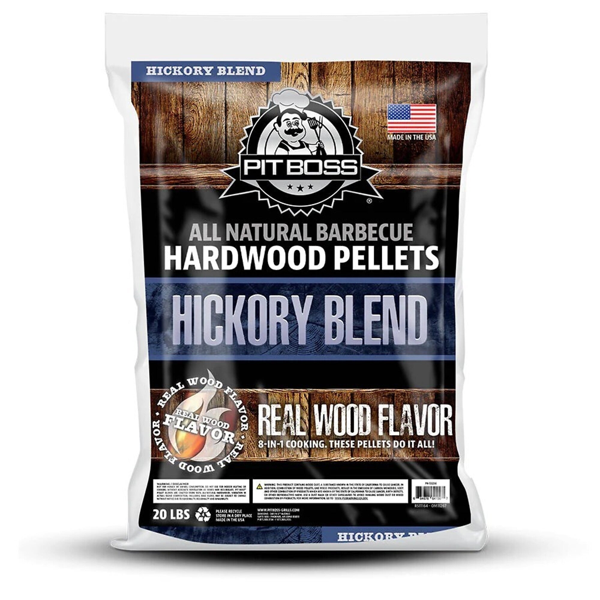 PIT BOSS Pit Boss 55236 Hickory Blend Hardwood Pellets 20 lb Bag