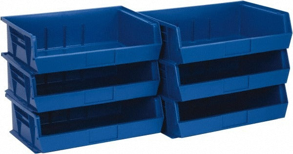 QUANTUM STORAGE SYSTEMS Quantum Storage QUS245BLCS Hopper Stacking Bin Blue 6 Pack