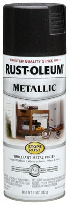 RUST-OLEUM Rust-oleum 7250-830 Metallic Spray Paint Black Night 11 Oz