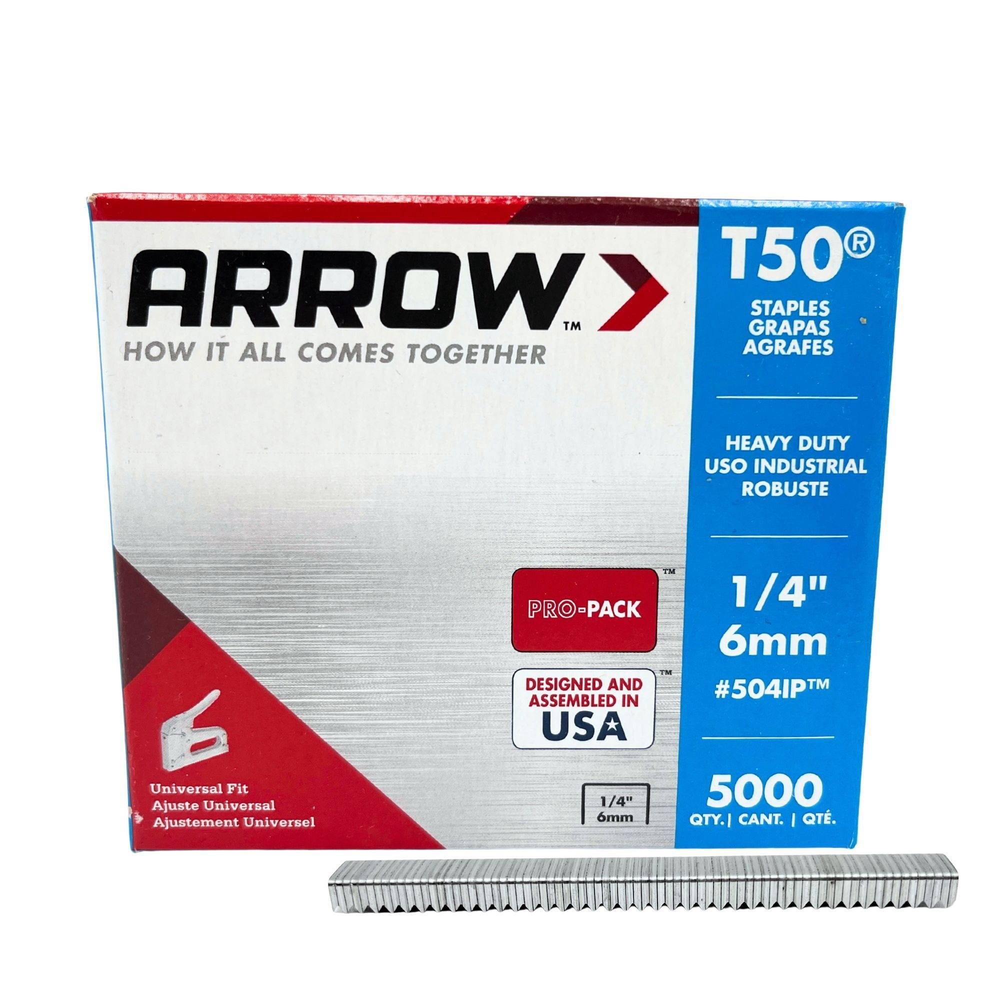 ARROW FASTENER Arrow Fastener 504IP T50 1/4-Inch Staples (5,000-Pack)