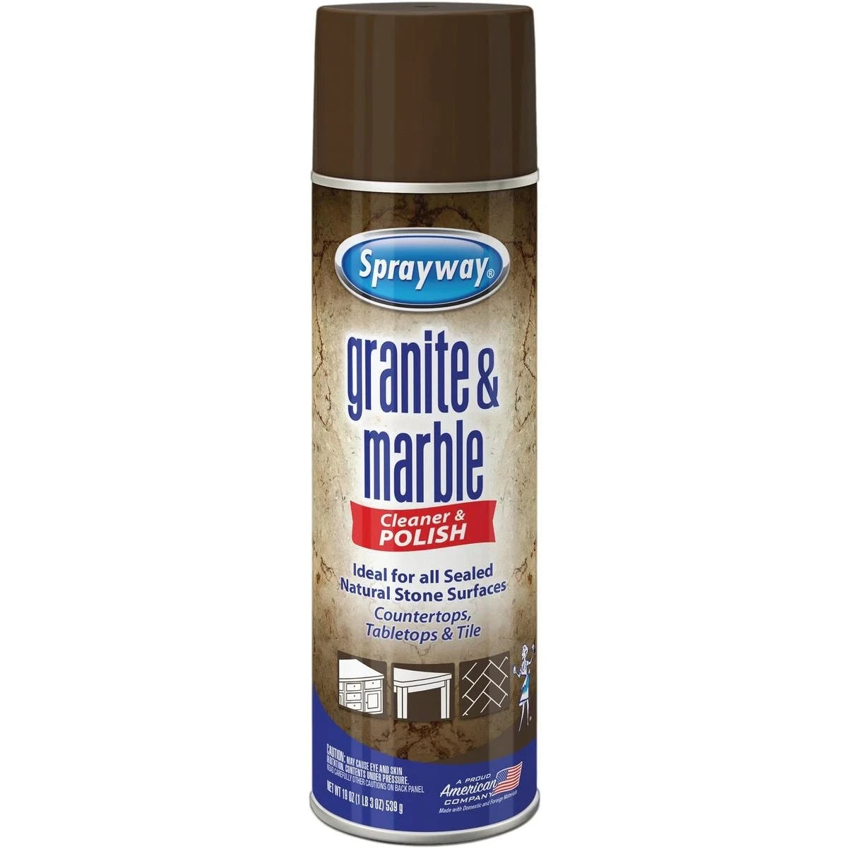SPRAYWAY Sprayway 1000037625 Granite and Marble Cleaner and Polish 19 oz