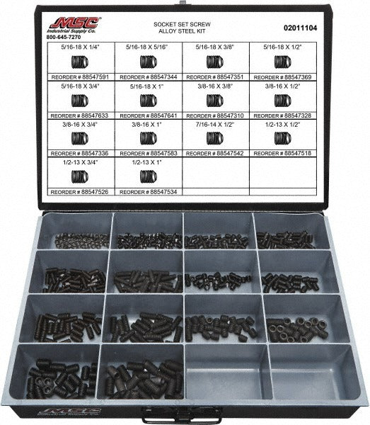 VALUE COLLECTION Value Collection 02011104 500pc Steel Set Screw Assortment