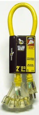 SOUTHWIRE Southwire 2882 Triple Outlet Extension Cord 15A 12GA 2ft