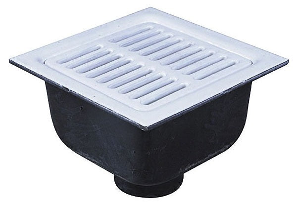 WATTS Watts FS-734P-175 4 inches Push-On Floor Sink 12 inches Square Top (3/4 inches Grate)
