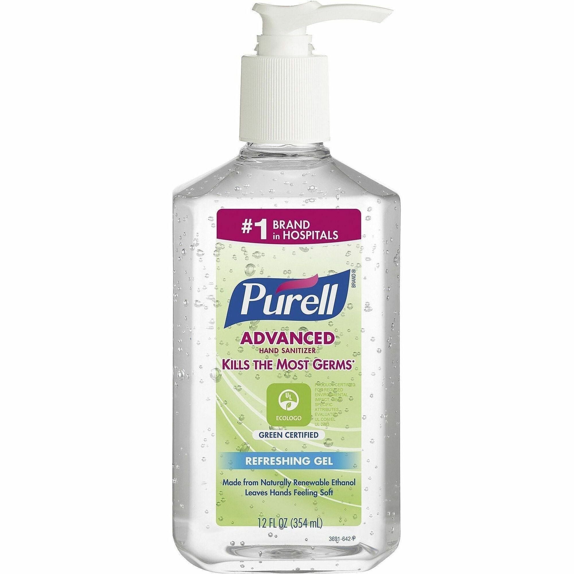 GOJO Gojo GOJ369112 Purell Advanced Hand Sanitizer Gel 12 fl oz Pump Bottle