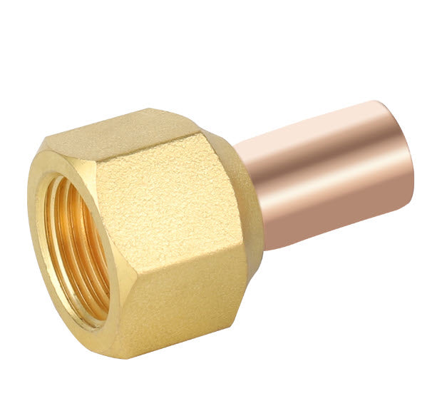 NAVAC F2007 Swivel Adapter, 3/4 x 3/4 in Nominal, Female Flare x Solder End Style, Brass