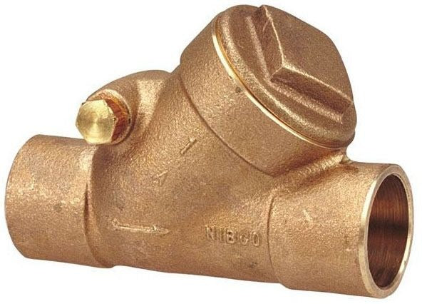 NIBCO Nibco 39923636263 Swing Check Valve 1-1/2 in Solder Bronze
