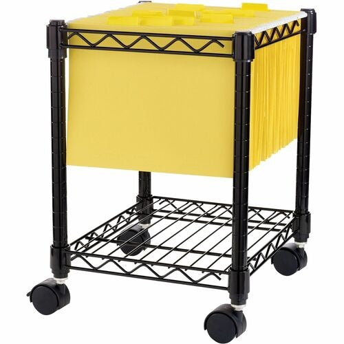 NUSPARC Nusparc NPRCT100ZZBK Mobile Filing Cart Black Wire