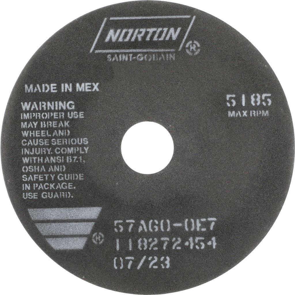 NORTON Norton 66252922985 Cut-off Wheel 7 in 60 Grit Aluminum Oxide
