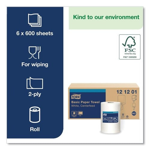 TORK Tork TRK121201 Advanced Center Pull Paper Towels 9 in x 590 ft (600/roll, 6/carton)