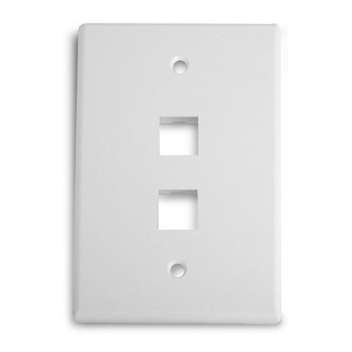 WIREPATH Wirepath MIDI-2-WH 2-port Midi Wall Plate White