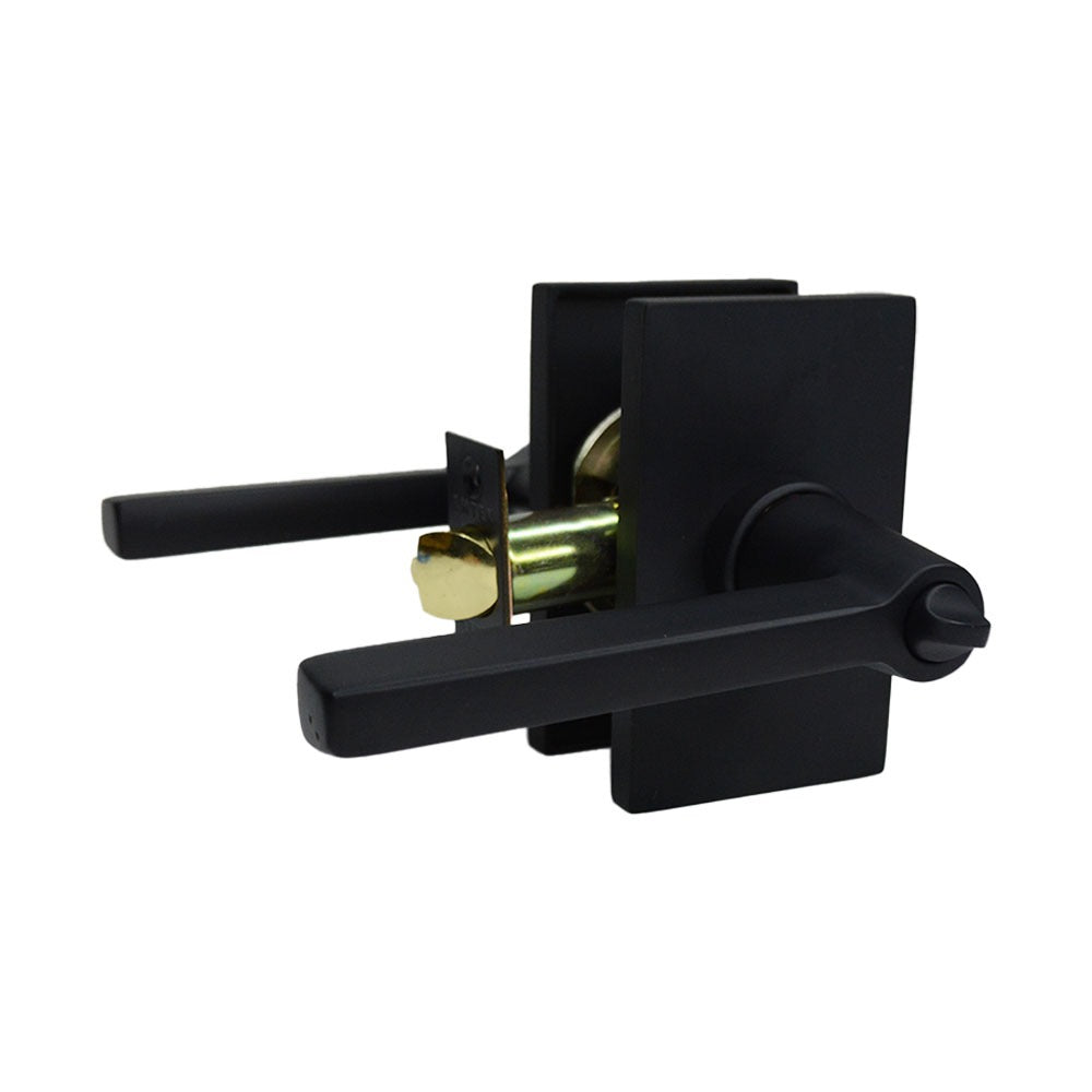 EMTEK Emtek 5123HLOUS19RH Helios Lever Keyed Entry Flat Black