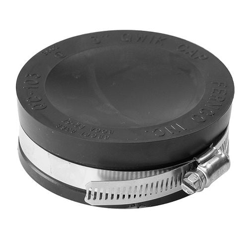 Fernco QC-10 Test Pipe Cap, For Use With 10-in Plastic, Cast Iron, Copper, Steel, Stainless Steel Pipe, 8-in Concrete