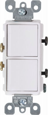 LEVITON Leviton Mfg Co R62-05634-0WS Duplex Single Pole Switch 15A