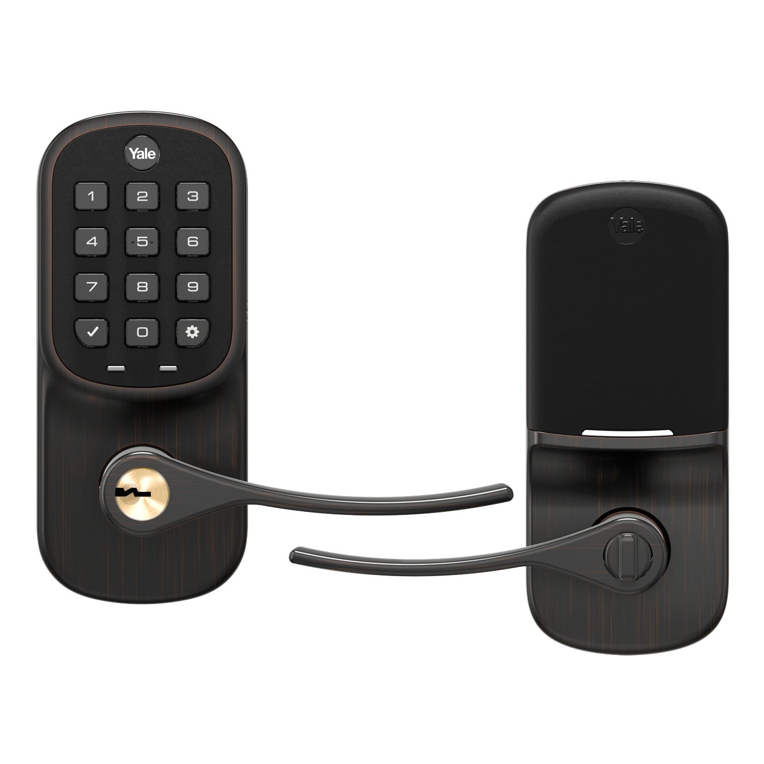 YALE Yale YRL216CBA10BP Assure Lever Keypad Keyed Entry Lock