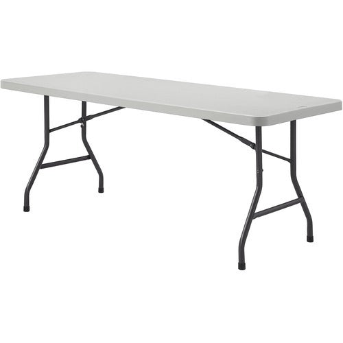 LORELL Lorell LLR12347 Folding Table 72x30 Gray Hdpe Steel Legs